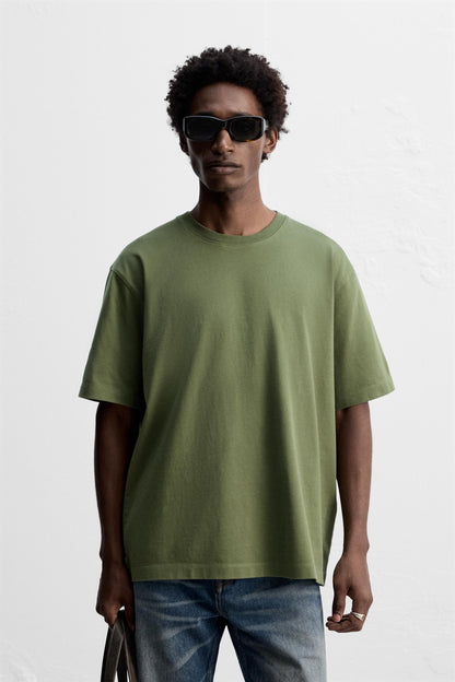 FOREST GREEN PREMIUM LOOPKNIT TERRY OVERSIZED T-SHIRT