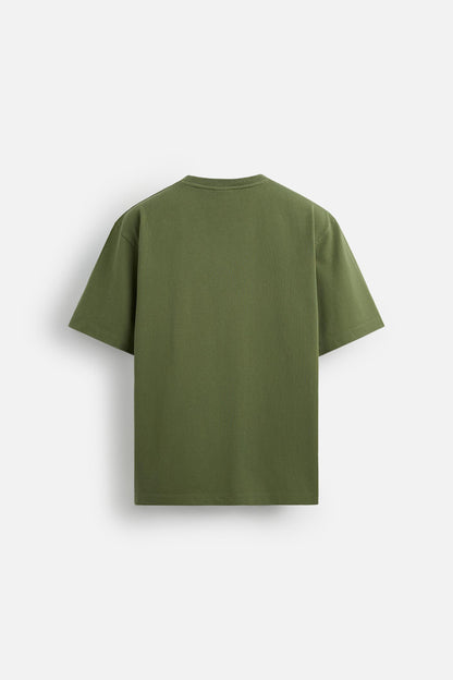 FOREST GREEN PREMIUM LOOPKNIT TERRY OVERSIZED T-SHIRT