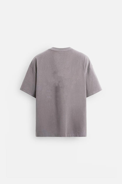 ASH GREY PREMIUM LOOPKNIT TERRY OVERSIZED T-SHIRT