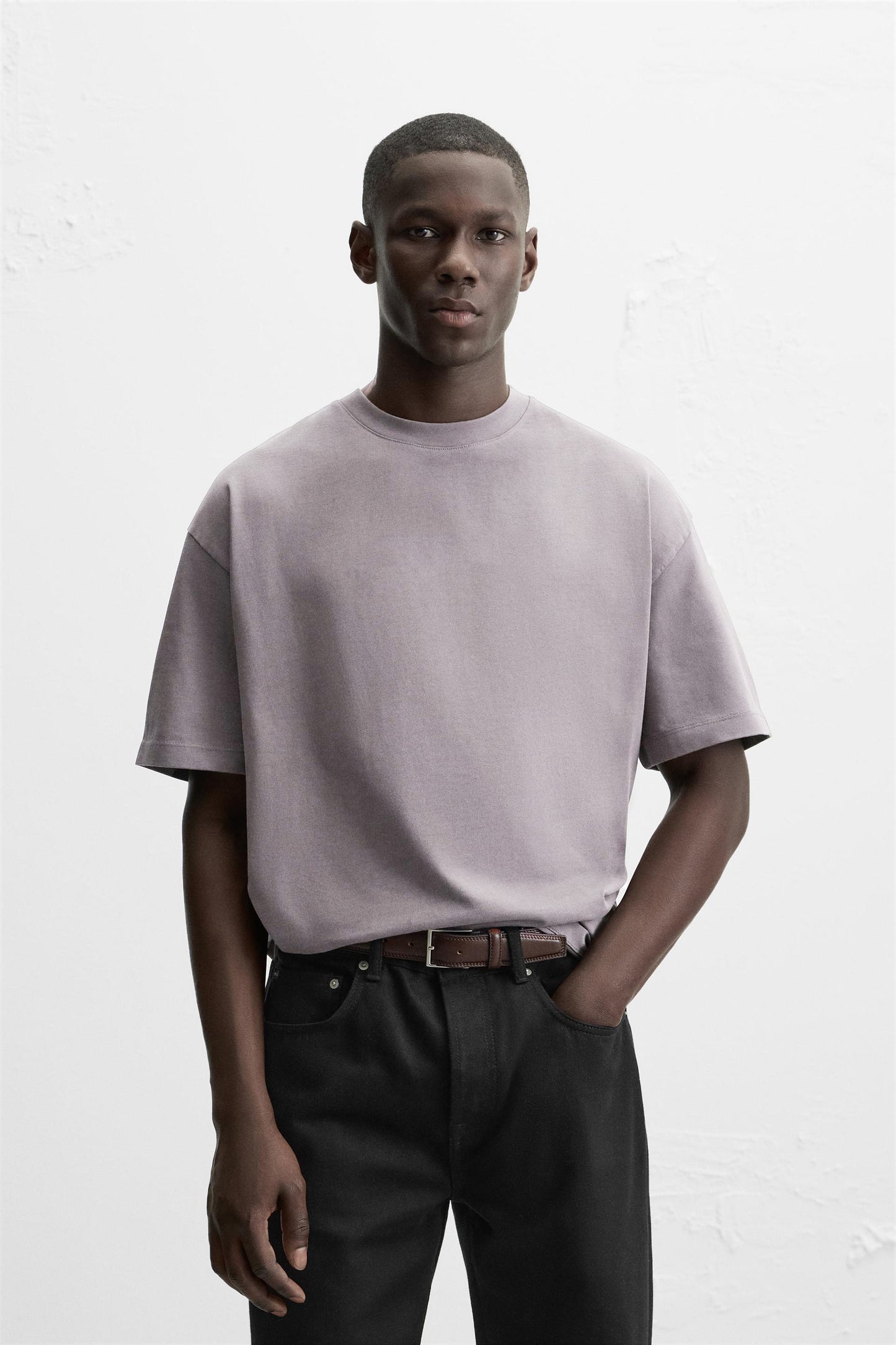 ASH GREY PREMIUM LOOPKNIT TERRY OVERSIZED T-SHIRT