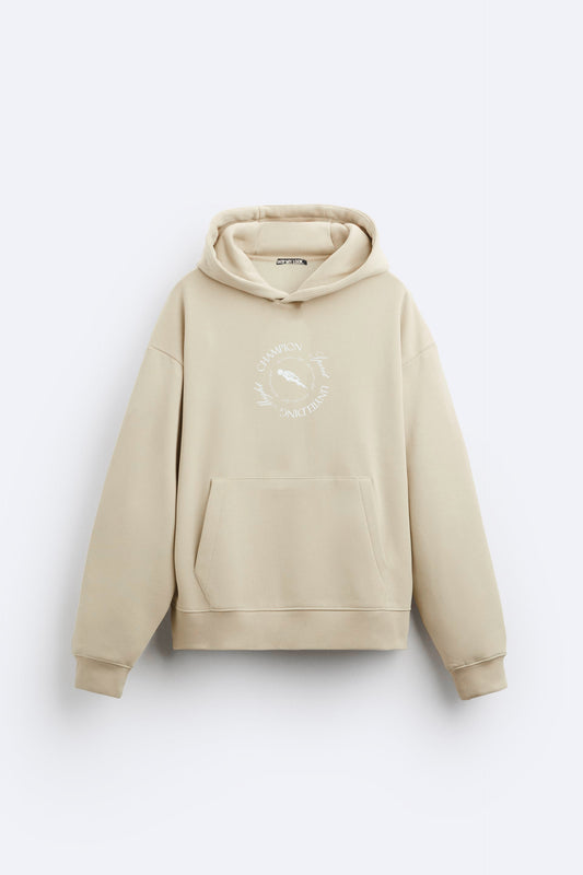 CHAMPION SPIRIT OVERSIZED FIT HOODIE - BEIGE