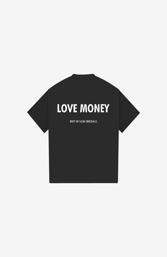 LOVE MONEY BLACK POLO SHIRT