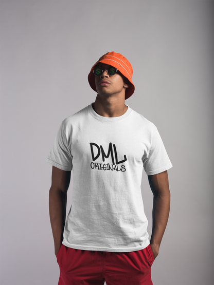 DML ORIGINALS PREMIUM COTTON ROUND NECK WHITE T-SHIRT