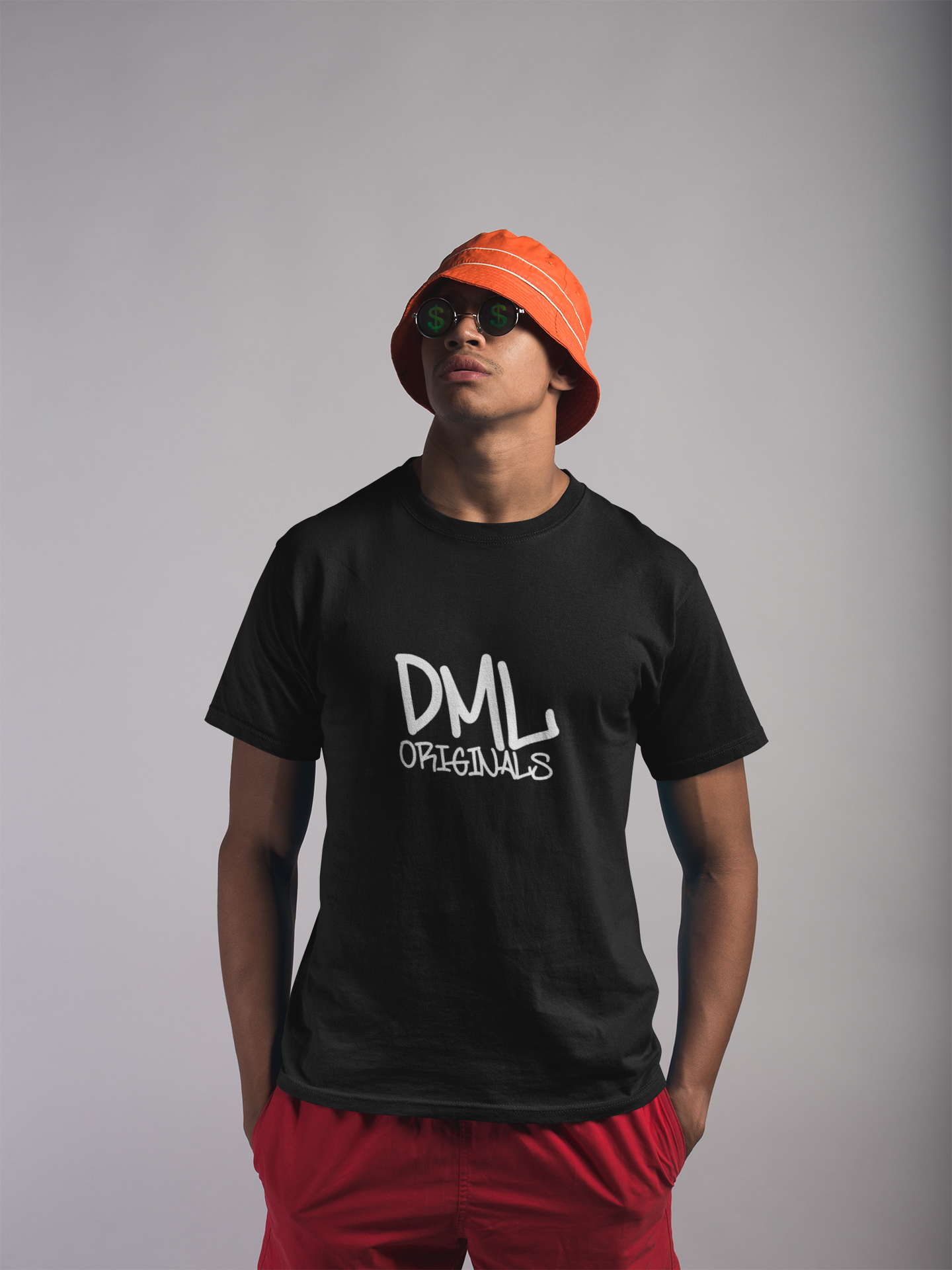 DML ORIGINALS PREMIUM COTTON ROUND NECK BLACK T-SHIRT