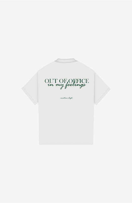 OUT OF OFFICE WHITE POLO SHIRT