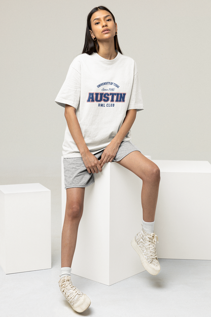 AUSTIN JERSEY WHITE OVERSIZED T-SHIRT