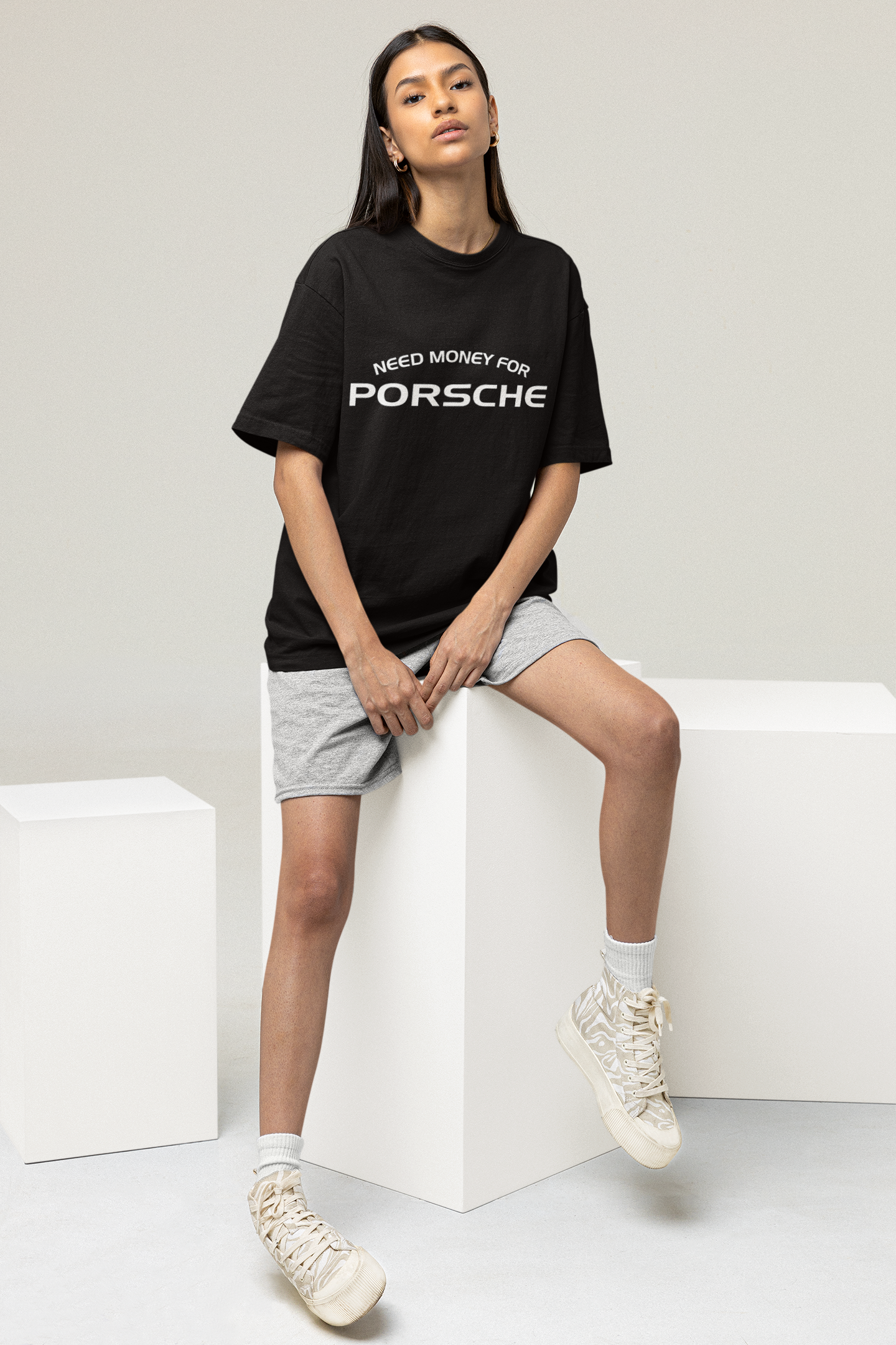 MONEY PORSCHE BLACK OVERSIZED T-SHIRT