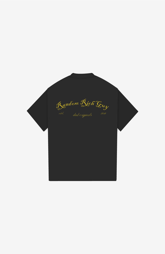 RANDOM RICH GUY BLACK POLO SHIRT