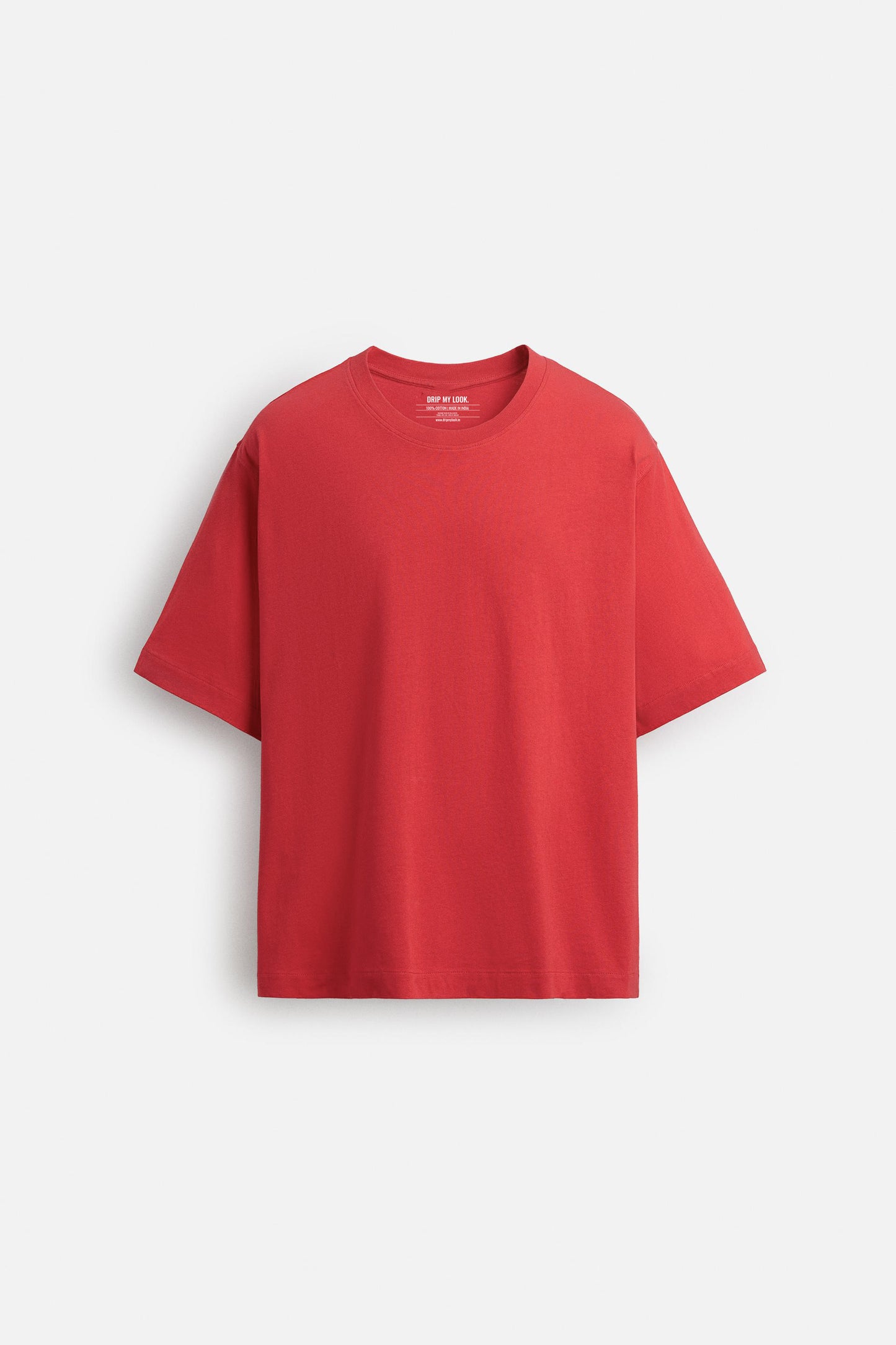 BRICK RED PREMIUM LOOPKNIT TERRY OVERSIZED T-SHIRT