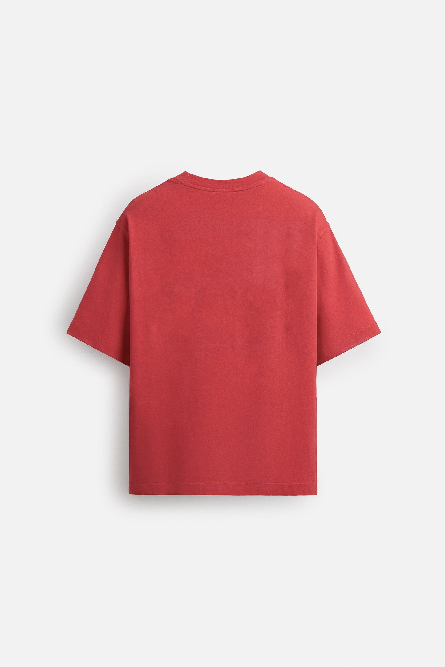 BRICK RED PREMIUM LOOPKNIT TERRY OVERSIZED T-SHIRT