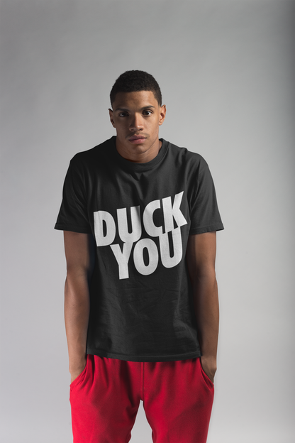 DUCK YOU PREMIUM COTTON ROUND NECK BLACK T-SHIRT