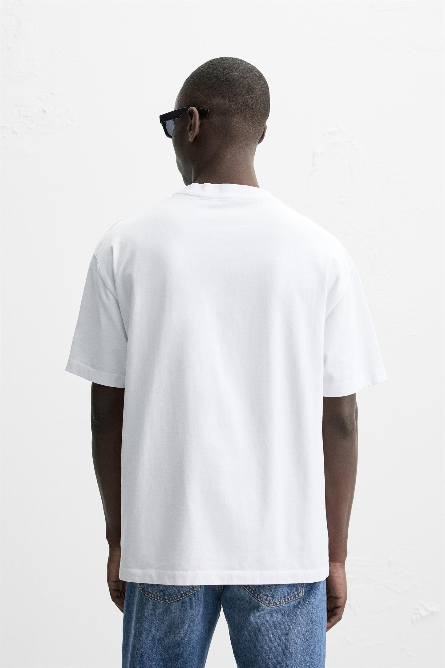 WHITE PREMIUM LOOPKNIT TERRY OVERSIZED T-SHIRT