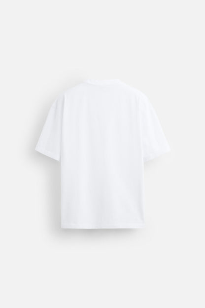 WHITE PREMIUM LOOPKNIT TERRY OVERSIZED T-SHIRT