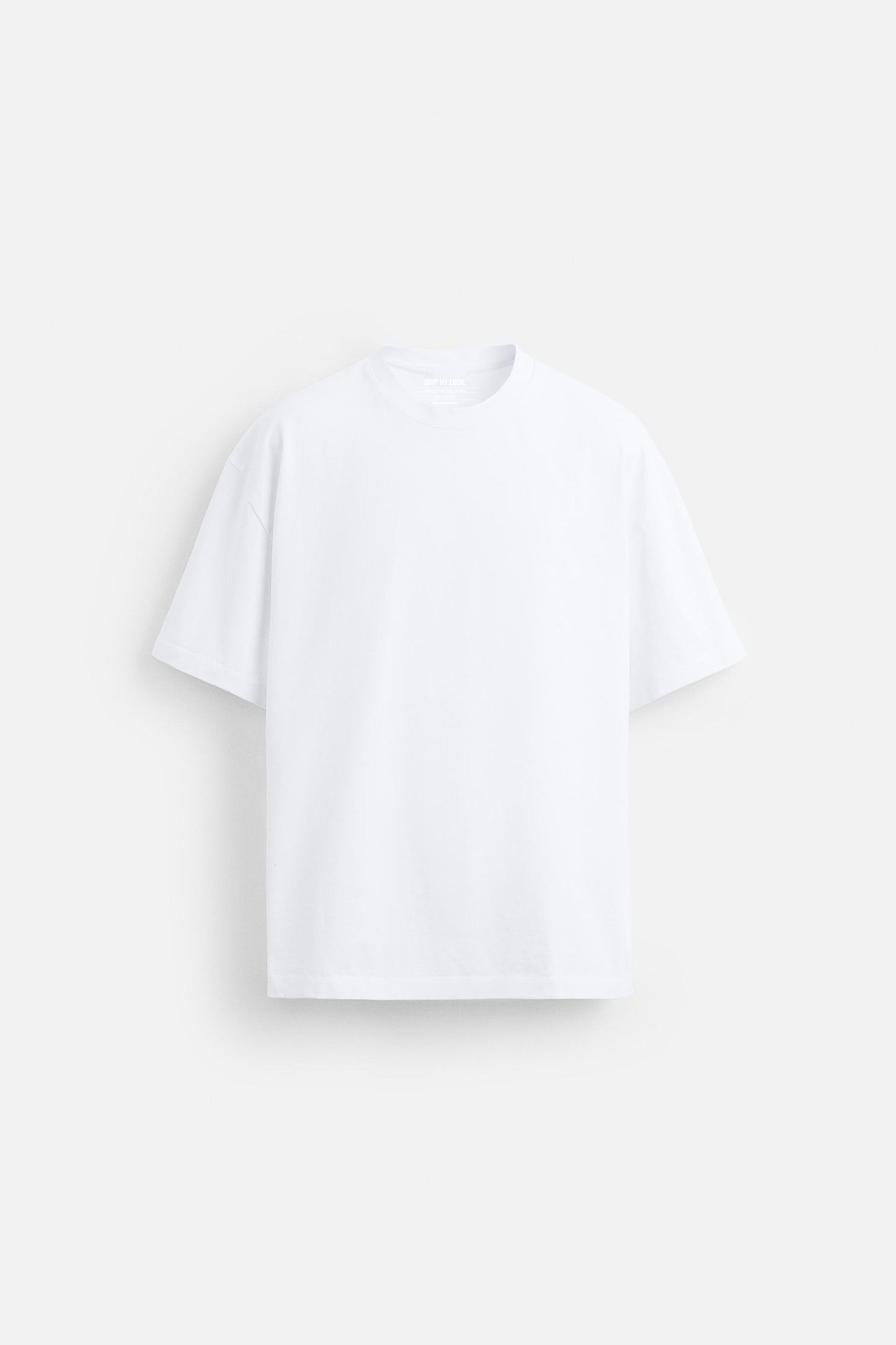 WHITE PREMIUM LOOPKNIT TERRY OVERSIZED T-SHIRT