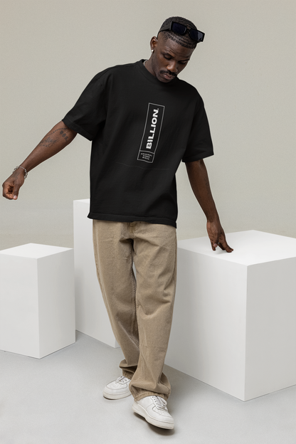 BILLION VERTICAL BLACK OVERSIZE T-SHIRT